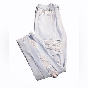 Product: Light wash ripped blue jeans